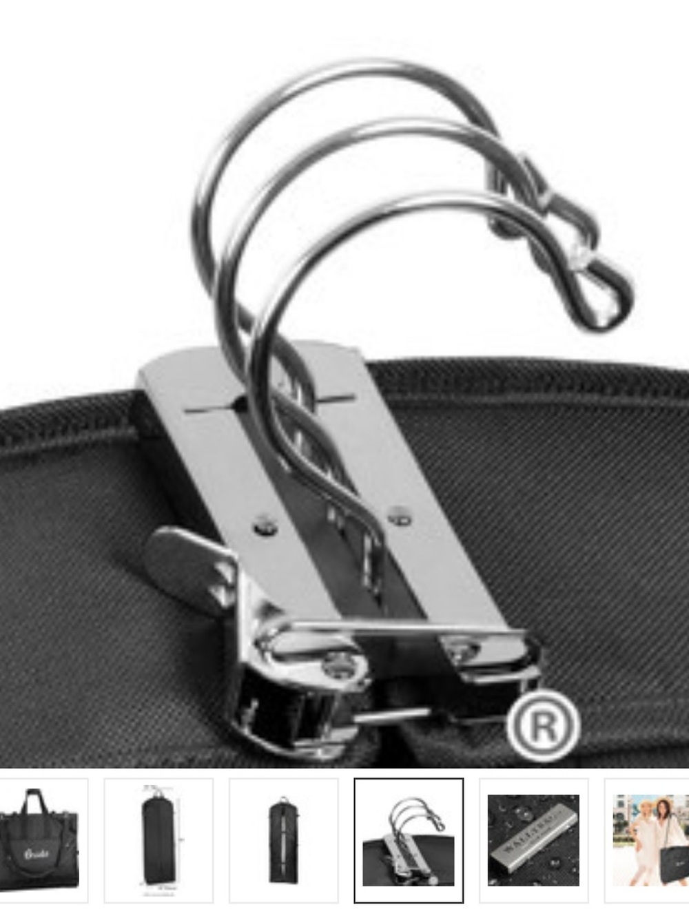 Black 'Bride' Garment Bag with Shoulder Strap - Picture 10 of 10
